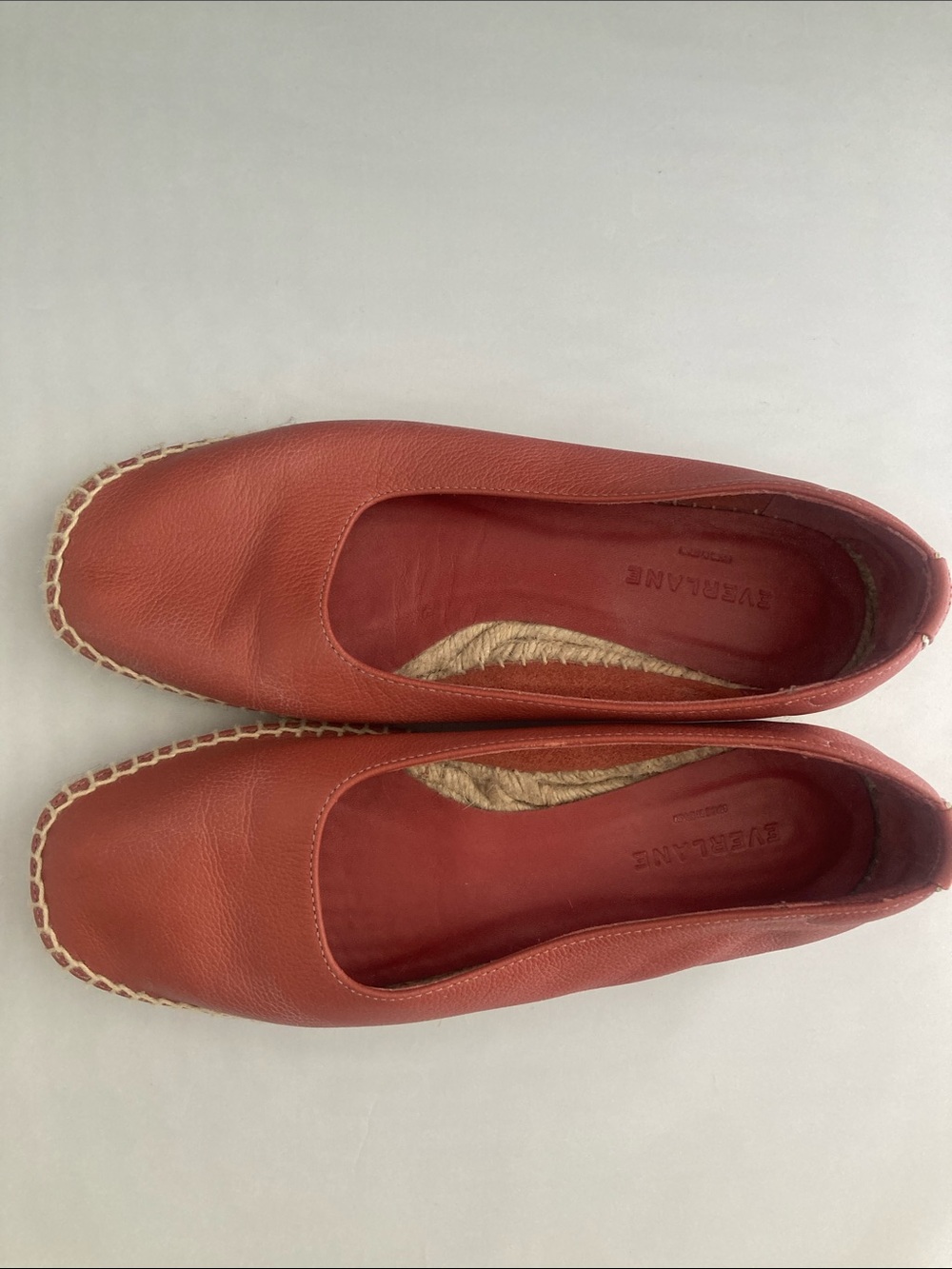 Everlane Dayglove Espadrille in Size 8 Pomegranate Leather